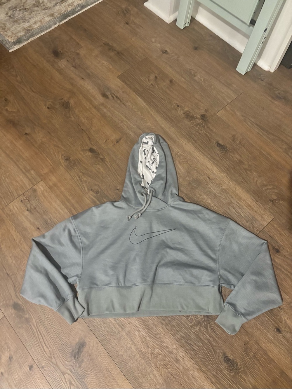 Nike Womens Dri-FIT Get Fit Cropped Hoodie Grey CZ1101 XS Sweatshirt